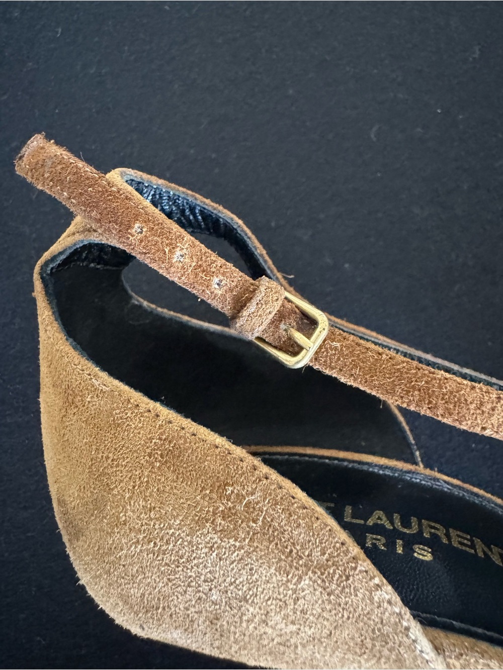 Saint Laurent Women's Opyum Suede Sandal Heels - Picture 12 of 15